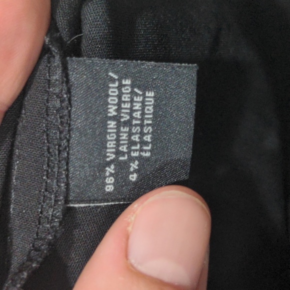 Lafayette 148 Women's Petite Irving Size 10 Black Wool Dress Pant Stretch Taper - Picture 10 of 10